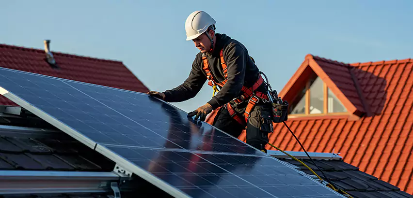 Solar Panels on Steel Roof Installation in Oak Lawn